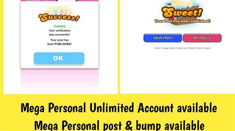 mega personal account create